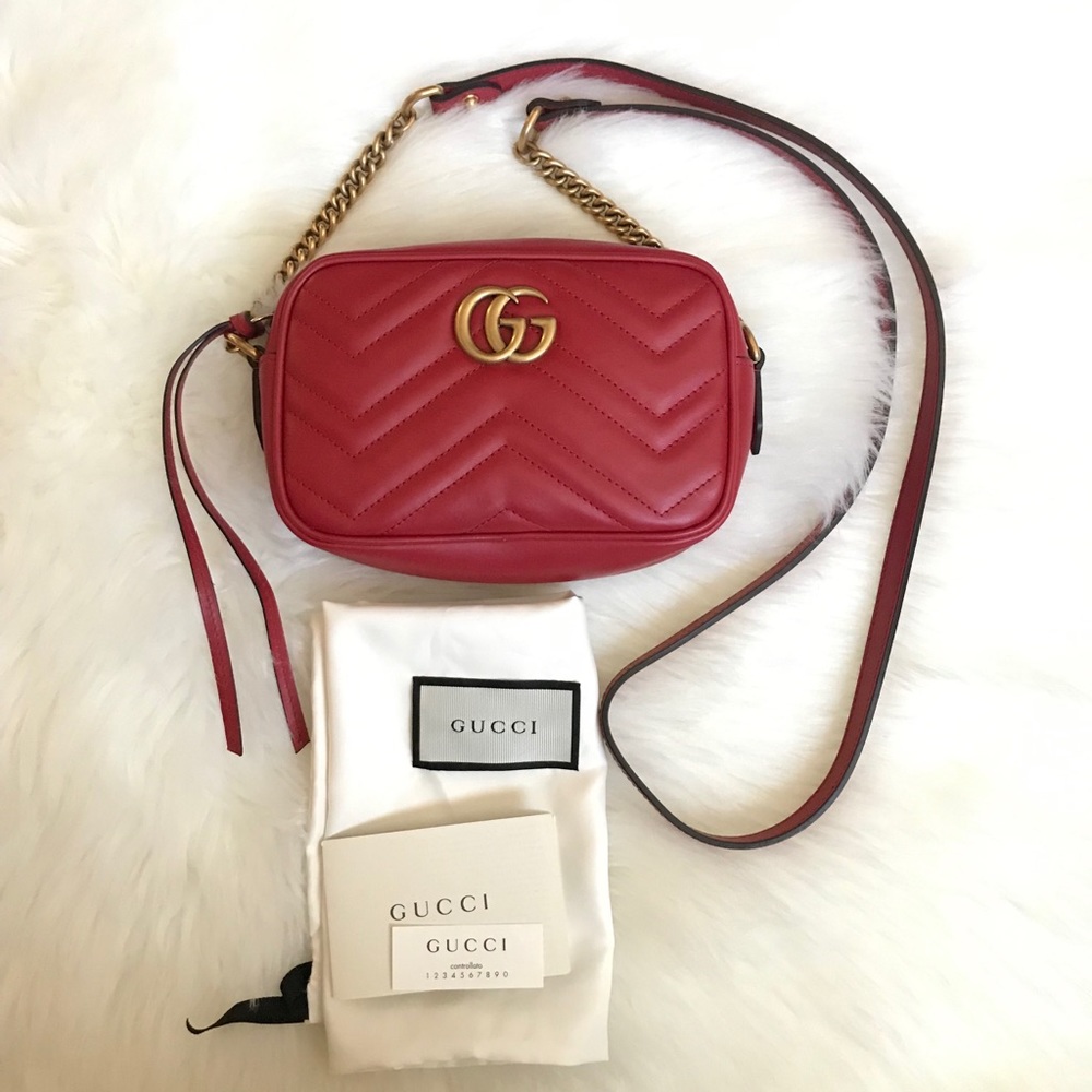 Authentic Gucci GG MARMONT Matelassé shoulder bag - Picture 1 of 4